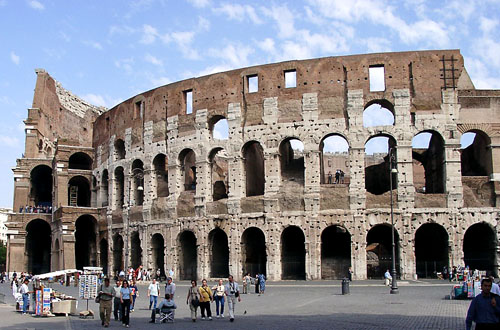 Roman Colosseum in Rome, Italy.