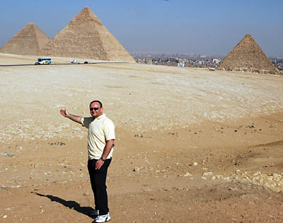 David at the Pyramids. Photo by Ferrell Jenkins.