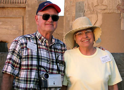 John and Becky at Kom Ombo. Photo by Olen Britnell.